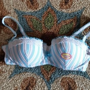 Rene Rofe Convertible White & Blue Bra